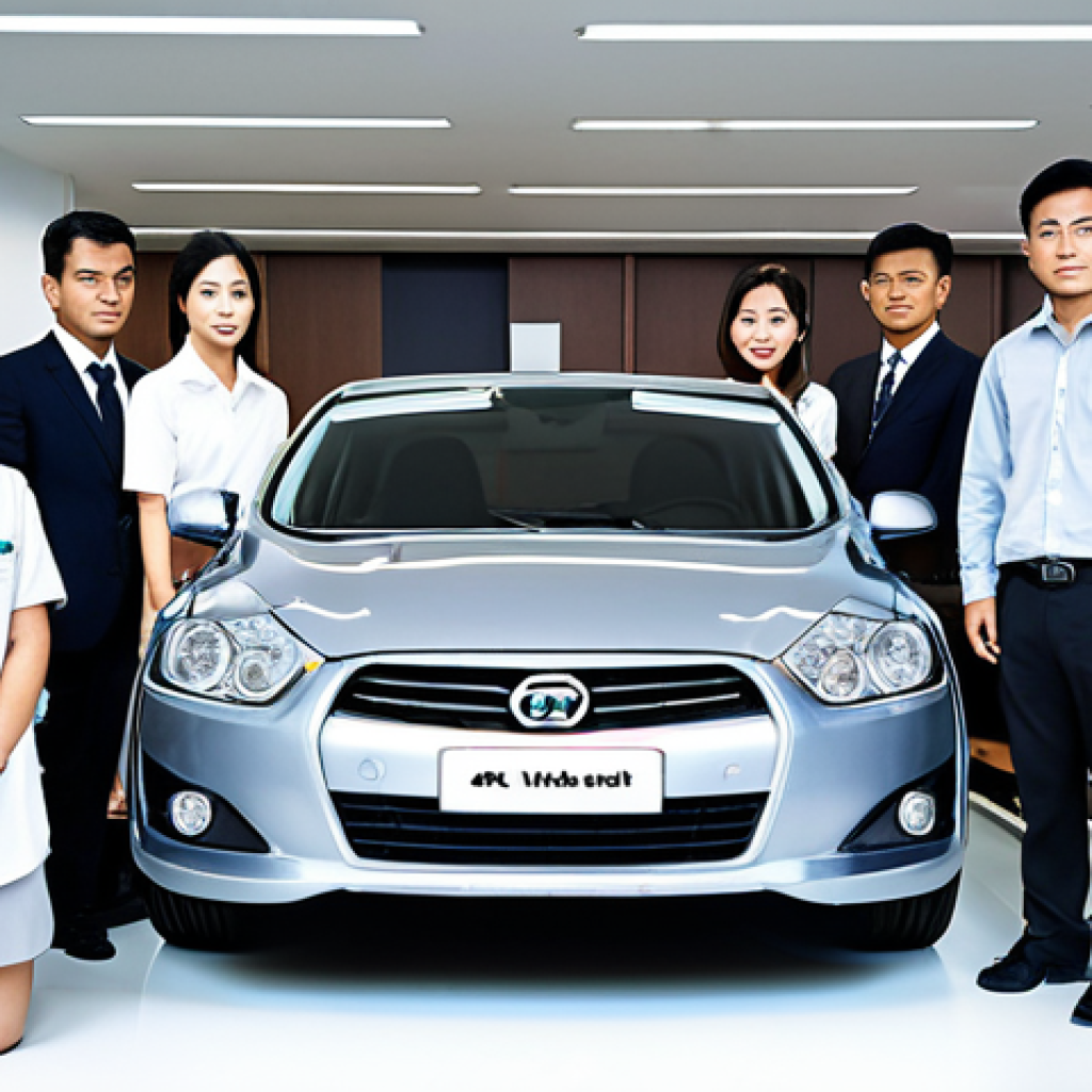 **A young Thai mechanical engineer, confidently presenting a CAD design of a car part in a modern office setting. Colleagues are looking on with interest and respect. The office has Thai cultural elements.**